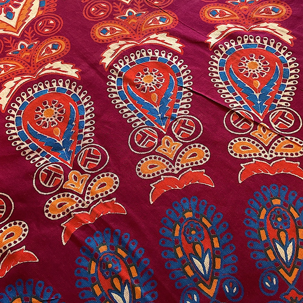 Vintage, Multicolor cotton tablecloth or bedspread